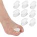 Autuuuckee 4 pair of silicone toe spreader toe separator silicone toe separator toe spreader small toe hallux correction for bunion correction printing white