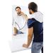 Beard Apron Cape Bib for Men Beard Hair Catcher for Shaving and Trimming with Smooth Surface Adjustable Hook and Loop Beard Grooming Apron with 2 Strong Suction Cups (White)