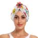 Lovely Bees Flowers Hair Towel 2 Pack Super Absorbent Hair Drying Towel Quick Dry Hair Turbans Head Towel with Button Twisty Wrap for Women Girls