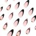 JUSTOTRY 24 Pcs Stiletto False Nails Short Black and Pink French Leopard Pattern with Nail Glue - Almond Stick on Nails for Women - Nail Art BL1 - Buy Online on GoSupps.com