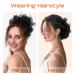 Dirty Messy Bun Short Curly Ponytail Extension | Synthetic Hair Scrunching Large Bun with Clip - Black - Buy Online on GoSupps.com