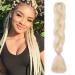 Braiding Hair Extensions Jumbo Braid Hair 24 Inch 1pc High Temperature Synthetic Fiber Hair Extension Bleach Blonde for Women