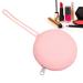 Generic silicone pacifier holder ETUI silicone pacifier container-portable waterproof silicone storage bag |Cute small storage bag with zipper and rope for small pink b