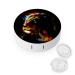 Blacklight Lion Contact Lens Case Travel Portable Travel Contact Lens Box with Mirror