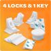 Jambini Magnetic Cabinet Locks - Child Safety Locks for Cabinets and Drawers (4 Locks + 1 Key) - Buy Online on GoSupps.com