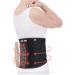 Self -heating magnetic steel plates made of tourmaline lumbar spine waist support belt orthopedic corset back support with 3 pieces upholstery (color: gray size: XL) (black XL) black Xlarge