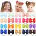 40-Piece Set: Baby Girls 2.75 Grosgrain Ribbon Hair Bows - Rubber Band Hair Bands for Kids, Teens, Toddlers (20 Pairs) - Buy Online on GoSupps.com