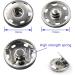 50 Sets 3/4 inch Sew-on Metal Snap Buttons for Clothing - Silver Fasteners - Buy Online on GoSupps.com