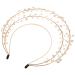Goddess Crown Headpiece Headband Metal Pearl Hairband Golden Hair Band for Women Girls Mardi Gras Hair Accessories Lolita Carnival Cosplay Costume Party