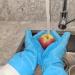 Blue Reusable Silicone Cleaning Gloves | Dishwashing Scrubber with Bristles | Magic Cleaning Gloves for Washing - Buy Online on GoSupps.com