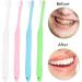 Wllhyf End Tuft Toothbrush Set - Soft Bristle Cleaning for Crowns Bridges & Implants | 4 Pack in White Pink Blue Green | Ideal for Hard-to-Reach Areas - Buy Online on GoSupps.com