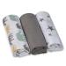 Green woodpecker Mullwindeln 70x70cm made of 100% cotton spitting towels without optical brighteners skin-friendly & suction-strong 3 pieces gray stars elephants (1500-V5) Taupe