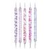 Nail Art for Women 5Pcs/Set Nail Pen Long Lifespan Easy to Use Acrylic Double-Head Nail Art Drawing Liner for Beauty Nail Art Brush for Salon