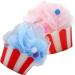 FRCOLOR 2pcs Cartoon Bath Ball Bath Scrub Loofah Exfoliating Body Scrubber African Net Sponge African Exfoliating Net Mesh Shower Pouf Men Body Lotion Shower Ball Child or Cone Net Cushion