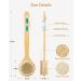Gelibo Shower Brush - Soft & Stiff Natural Bristles, Long Wooden Handle, Double Sided Exfoliating Body Scrubber - Buy Online on GoSupps.com