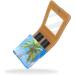 Buy Leather Lipstick Case Organizer with Mirror - Tropical Beach Design | Mini Lip Gloss Holder for Travel - Buy Online on GoSupps.com