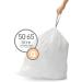 simplehuman Code Q Custom Fit Drawstring Trash Bags - 100 Count, 50-65L/13-17 Gallon, White - Buy Online on GoSupps.com
