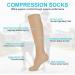 Acwoo Compression Stockings for Men & Women | Medical Knee Socks | 2 Pairs Black & Beige | Thrombosis Compression Socks - Buy Online on GoSupps.com