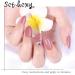 Sethexy Short Oval False Nails 500Pcs - Full Cover Acrylic Nail Tips for Art Design - Clear - Buy Online on GoSupps.com
