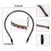 Buy Metal Chain Leather Hairband for Women & Girls - Non-Slip Elastic Headband in Black/White & Gold - Stylish & Comfortable - Buy Online on GoSupps.com