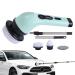 Cordless Shower Scrubbers - 3000mah Powerful Electric Scrubber | Power LCD Display Electric Cleaning Brush with 3 Replacement Head | Extendable Arm Electric Bathroom Scrubber for Bathroom Tub Multifunctional Cleaning Brush (With 3 Green Heads)
