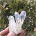 Natural Crystal Rough Crystal Natural White Angel Aura Crystal Cluster Electroplating Titanium Coating Quartz Cluster Stone - Buy Online on GoSupps.com