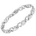 Willis Judd Womens Love Heart Titanium Magnetic Therapy Bracelet Adjustable