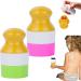 Refillable Sunscreen Applicator with Evenly Spreading Sponge Head Travel Size Easy to Use Roll on Dispenser for Kids & Adults Doubles as a Lotion Container - Beach & Travel Friendly (2 green+pink) green+pink 2