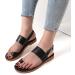 WCXTY Ladies PU Beach Flip Flops - Elegant Lightweight Sandals for Plantar Fasciitis - Size 8.5 Black - Buy Online on GoSupps.com