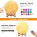 AGM 16-Color LED Moon Lamp with Remote & Touch Control - 3D Printed Night Light for Bedroom Caf & Dining Room | 15 cm | Dimmable Mood Light - Buy Online on GoSupps.com