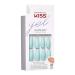 KISS Gel Fantasy Press-On Sculpted Gel Nails - Back It Up - Teal - Long - High Arch - Nail Kit with Pink Gel Glue, Manicure Stick, Mini Nail File - 28 Fake Nails - Buy Online on GoSupps.com