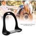 Pssopp Flexible Safety Stirrups Horse Riding Safety Stirrups Irons Stainless Horse Riding Stirrup Stainless Steel Non-Slip Pad Equestrian Aluminum Saddle With Painting (Black) - Buy Online on GoSupps.com