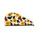 Hair Towel Wrap Hair Drying Towel with Button Towel Turban Head Towel to Dry Hair Quickly (Cow Print Sunflower)