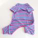BT BEAR Dog Clothing | Classic Striped Pajamas for Bulldogs & Puppies | Soft Cotton Overalls in Blue & Hot Pink - Size L - Buy Online on GoSupps.com