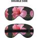 SSIMOO Hawaii Red Flower Print Eye Mask - Soft Light-Blocking Double-Sided Sleep Mask for Better Sleep Quality - Buy Online on GoSupps.com