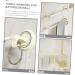 STOBAZA Towel Rod 2pcs Cream Towel Holder Bathroom Rack Organizer Towel Rack No Trace Stickers Double Pole Bath Towel - Buy Online on GoSupps.com