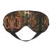 SSIMOO Italian Old Street Print Ultra-Soft Light-Blocking Eye Mask for Optimal Comfort and Restful Sleep Black