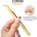 High Precision Lash Tweezers Set - 3 Stainless Steel Eyelash Tweezers for Classic & Volume Lash Extensions - Includes Storage Box - Gold - Buy Online on GoSupps.com