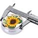 Buy Yellow Sunflowers & White Flowers Round Pill Box - 3 Compartment Portable Travel Medicine Organizer - Buy Online on GoSupps.com