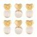 6PCS Heart Silicone Earring Lifter, 14K Gold Plated Love Earring Backs for Studs/Droopy Ears, Hypoallergenic Secure Earring Backs Replacements for Heavy Earrings