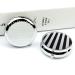 Round Black and White Stripes 3 Compartment Pill Box | Portable Metal Pill Organizer & Decorative Medicine Case - Buy Online on GoSupps.com