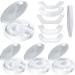 4 Set Fake Teeth Veneers Teeth Temporary Denture Snap in Teeth Confidence Smile Dentures Veneers Fake with 4 Pieces Mini Tweezers for Men and Women Bad Teeth Whitening Alternative