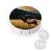 Contact Lens Case Elk in The Meadow Print Plastic Contact Lens Case contact Lens Care Box ontact Lens Travel Box