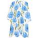 Floral Blue Barber Cape - Adjustable Hair Cutting Cape for All Ages | Watercolor Green Leaf Design | 55x63 Inch Hairdressing Accessory - Buy Online on GoSupps.com