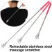 Trixes Pink Back Scratcher - Extendable Telescopic Stainless Steel Hand - Body Massage & Head Scratch Device - Funny Cool Gadget for Relaxation - Buy Online on GoSupps.com