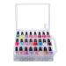 Makartt Nail Polish Organizer Clear Universal Nail Polish Holder for 48 Bottles Portable Durable Gel Nail Polish Organizer Case with 8 Adjustable Dividers Space Saver for Nail Bottles Display Travel Clear 48 bottles