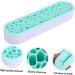 Buy Housoutil Silicone Makeup Brush Storage Box | Brush Drying Rack & Organizer | Green 28X5CM - Ideal for Air Drying & Desktop Organization - Buy Online on GoSupps.com