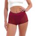 Women High Waist Mesh Tulle Spliced Yoga Shorts in Wine Red - Medium - Buy Online on GoSupps.com