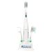 Power Brush and Floss System for Sensitive Teeth Cleaning - Retractable Bristles Vibrating Flosser One Brush Head One Brush Stand and Ten Floss Clips