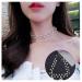 Boho Pearl Choker Necklace | Silver Beaded Jewelry for Women & Girls | Minimalist Collarbone Design - Buy Online on GoSupps.com